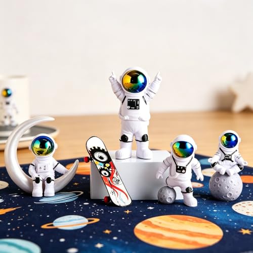 Gradient Astronaut Figurines Statue Set of 4 (4 Count)