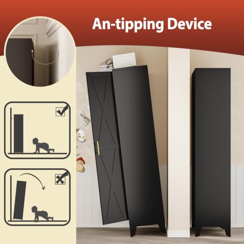 61" H Kitchen Storage Cabinet with Doors