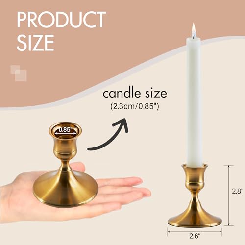 Willceka Gold Taper Candle Holder (2 Count)