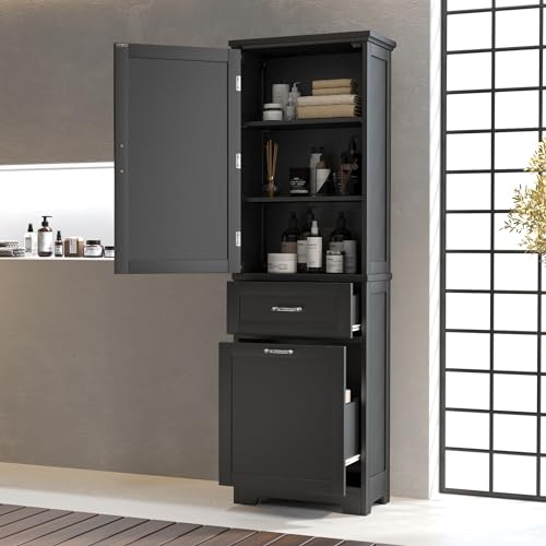 Bathroom Cabinet with Drawers and Doors