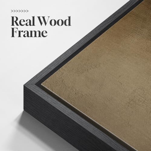 Large Framed Horizontal Abstract Landscape Wall Art for Living Room