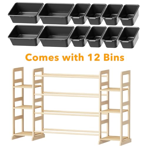 Toy Storage Organizer with 6 Shelves and 12 Bins