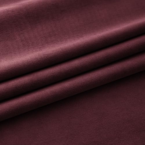 Ruby Red Blackout Velvet Curtains Drapes 84 Inch Long 52"x84" (2 Count)