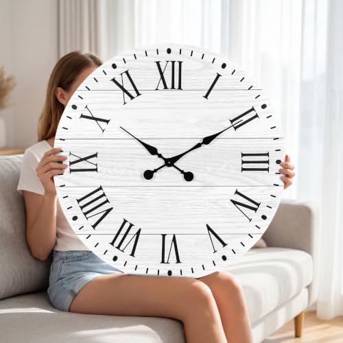Large Wall Clock with Roman Numeral