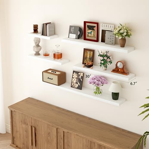 Wood Floating Shelves for Wall 30 inch Set of 2 (2 Count)