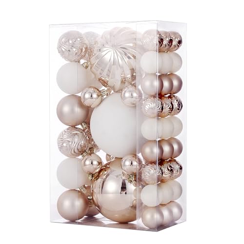 50pcs Shatterproof Christmas Ball Tree Ornaments (50 Count)
