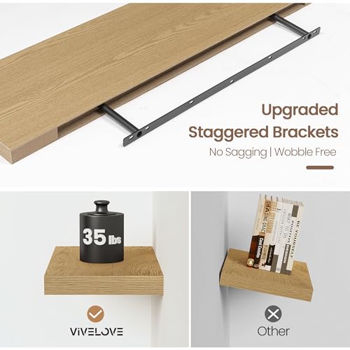 Floating Shelves 9 inch Deep 24”Long Set of 2 (2 Count)