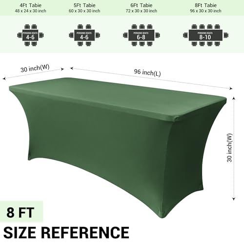 8ft Stretch Spandex Table Cover (2 Count)