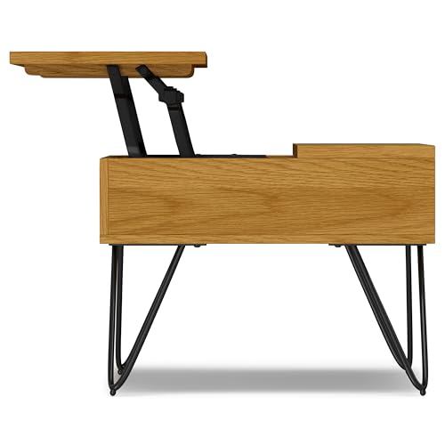 Hunter 48" Wide Rectangle Lift Top Coffee Table in Oak Veneer