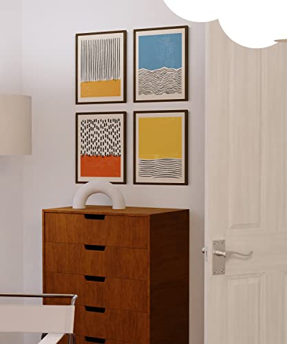 12x16 Walnut Oak Wood Picture Frames Set of 15
