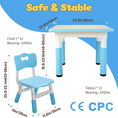 Kids Table and 4 Chairs Set