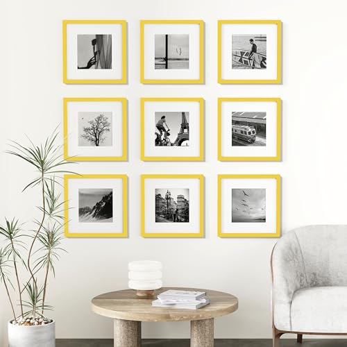 12x12 Picture Frames Set of 9 for Wall Mounting (9 Count)