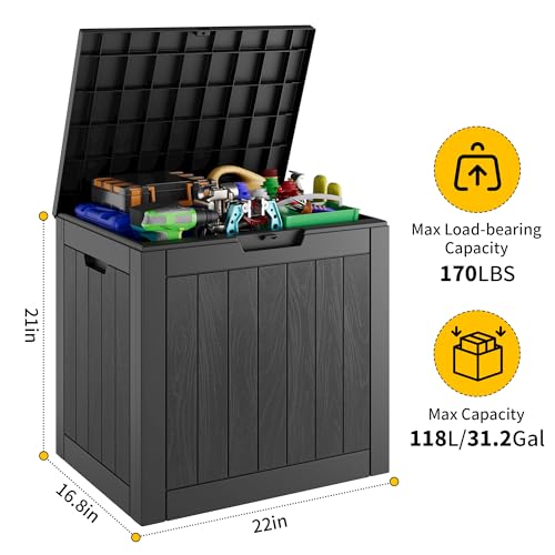 32 Gallon Outdoor Storage Box 2 Pack All