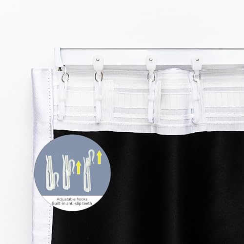 20 PCS Plastic Curtain Hooks Adjustable Pinch Pleat Curtain Clips Room Divider Curtain Hooks for Drapes (20 Count)