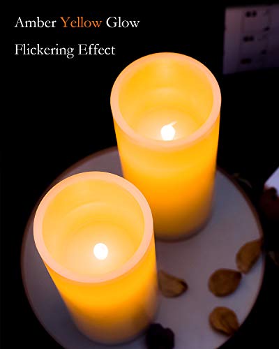 Real Wax Flickering Flameless Candles Battery Operated (2 Count)