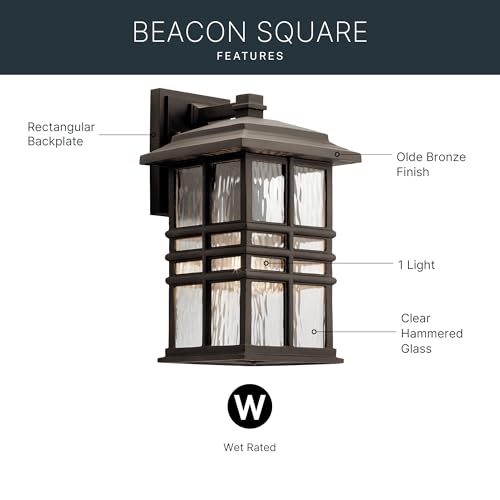 Beacon Square 14.25" Outdoor Wall Light in Olde Bronze®