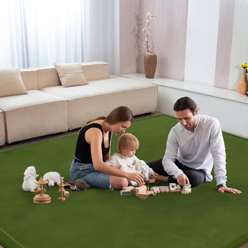 Baby Play Mat for Floor Nursery Muscle Area Rug Playroom Rug 74x50" Elastic Foam 1.3" Thick Crawling Mat for Babies