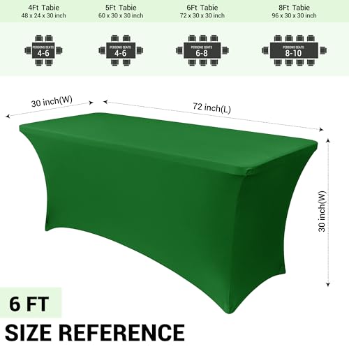 6ft Stretch Spandex Table Cover (2 Count)
