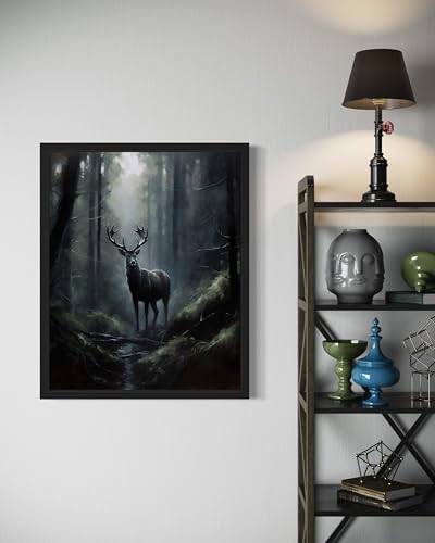 Deer in Forest Poster Art Print