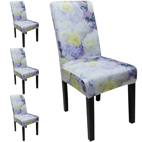 Pattern Chair Covers for Dining Room Set of 4