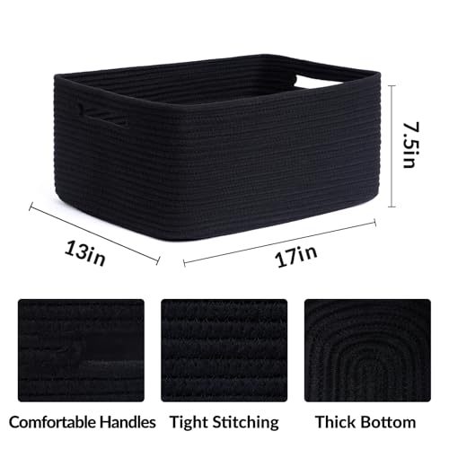 Large Storage Baskets for Shelves (3 Count)