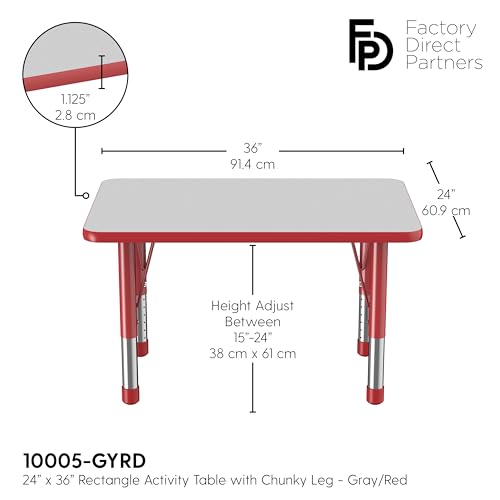 FDP Rectangle Activity School and Classroom Kids Table