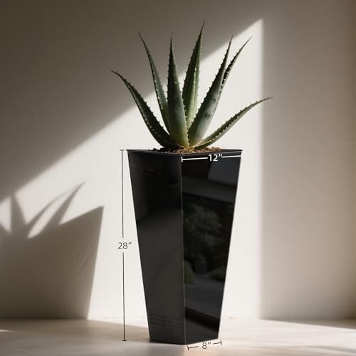 2 Pack 28" Tall Large Metal Planter (2 Count)