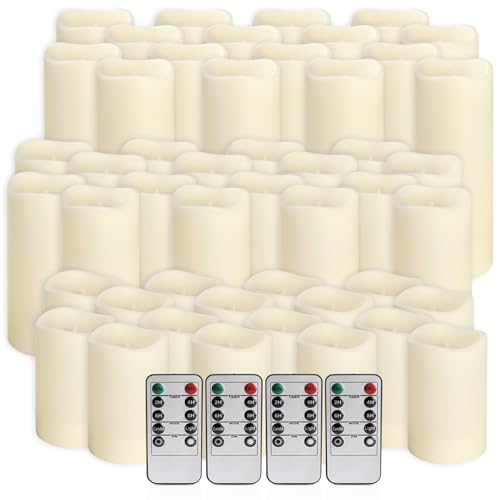 48 Pack LED Flameless Candles with Remote Control (48 Count)