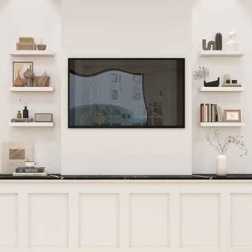 Floating Shelves 15.7" W x 10.3" D White Set of 2 (2 Count)