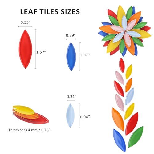1LB Petal Mosaic Tiles for Crafts Bulk