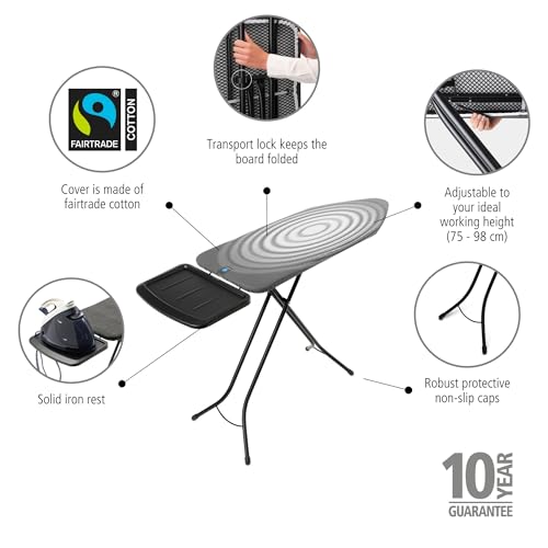 XL Comfort Ironing Board with Solid Steam Generator Rest