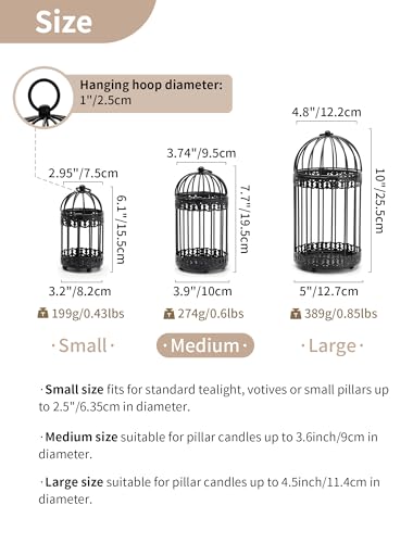 Black Decorative Bird Cage (2 Count)