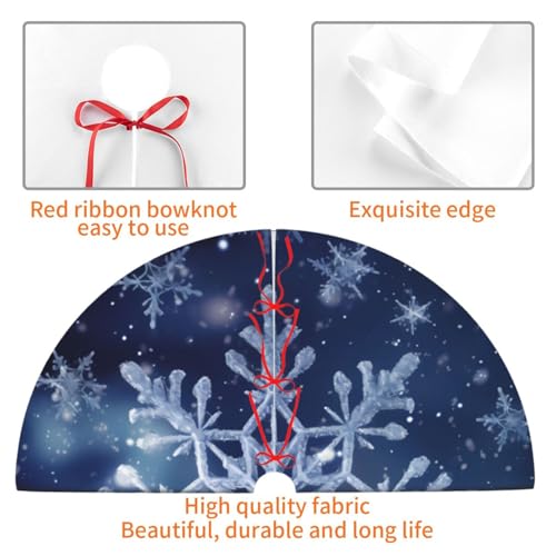 36" Blue Snowflakes Christmas Tree Skirt
