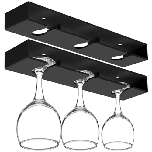 2Pack Wine Glass Holder Under Cabinet Shelf (2 Count)