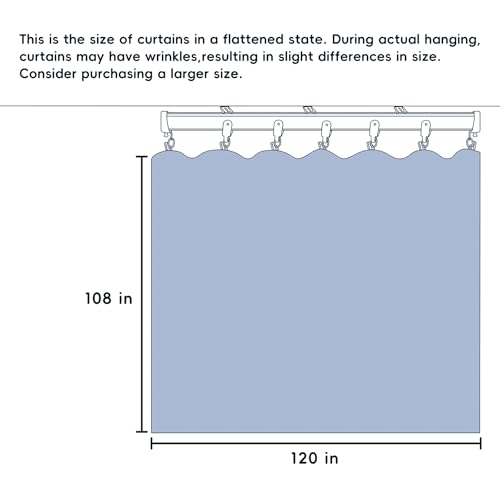 Room Divider Curtains with Flexible Ceiling Curtain Tracks Set