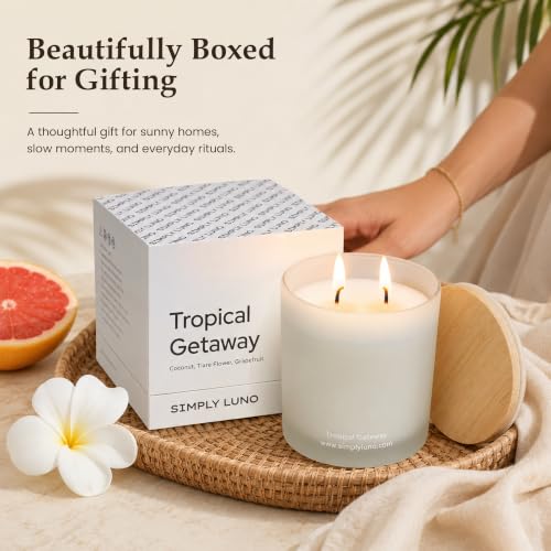 Tropical Getaway Coconut & Grapefruit Scented Candle (14 Ounce)