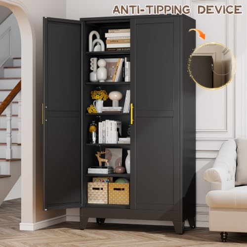 78.7" Tall Metal Pantry Cabinet