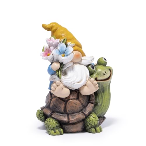 Spring Garden Gnome Decoration Flower Animal Ornaments Decor Gifts Spring Gnomes for Garden Decorations Summer Elf Figurine Gifts for Mom Outdoor Decor