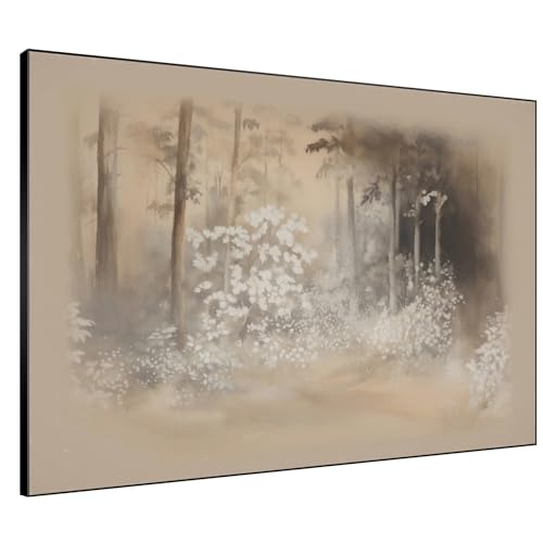 46"x60" Extra Large Framed Wall Art Misty Forest in Sepia Tones