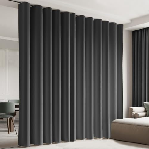 Room Divider Blackout Curtain Track Curtains Wall Dividers Panels Screen for Living Rooms Bedroom Office Privacy Partition Separation