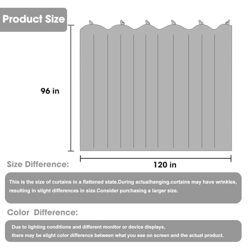 Room Divider Blackout Curtain Track Curtains Wall Dividers Panels Screen for Living Rooms Bedroom Office Privacy Partition Separation