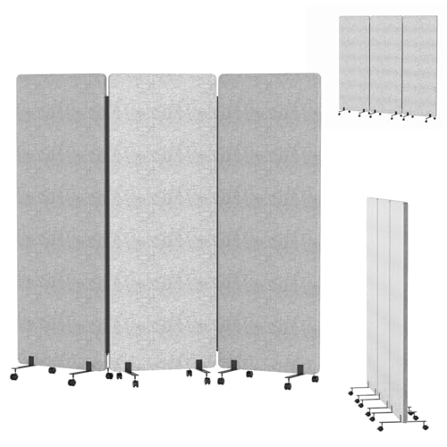 Soundproof Room Divider with Wheels (3 Count)