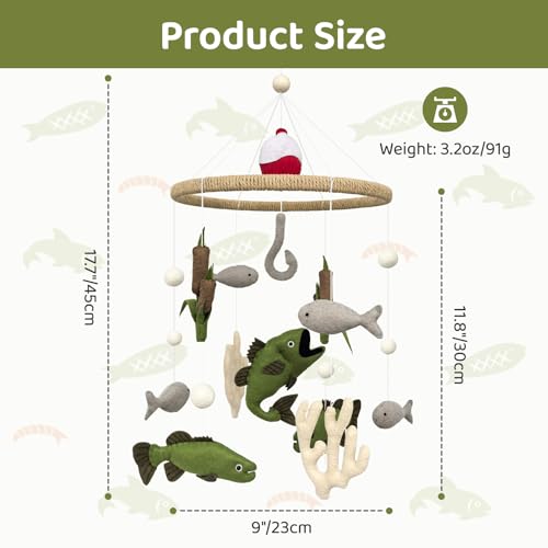 Baby Mobile for Crib Fishing Crib Mobile for Boys Baby Shower Gift