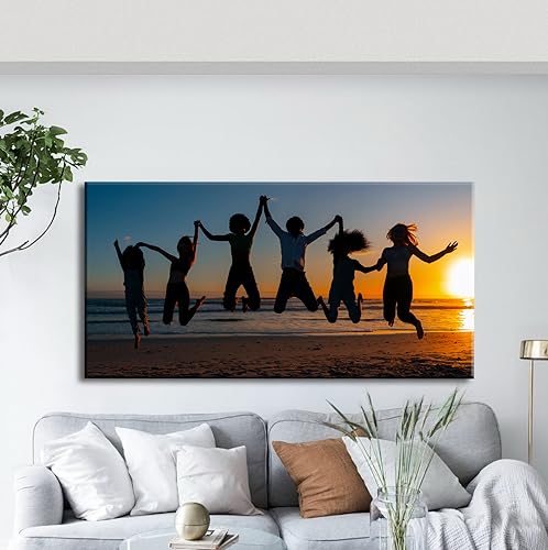 Custom Canvas Prints with Your Wedding Family Photo 40"x20" Wall Art