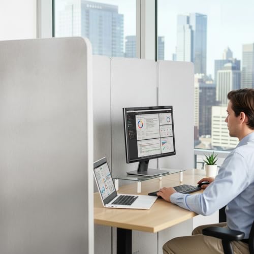 Freestanding 73 x 66 inch Privacy Panel System (3 Count)