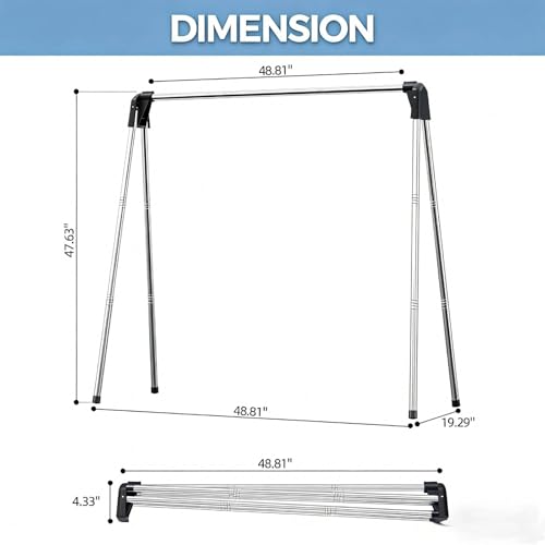 55" L Stainless Steel Clothes Drying Rack