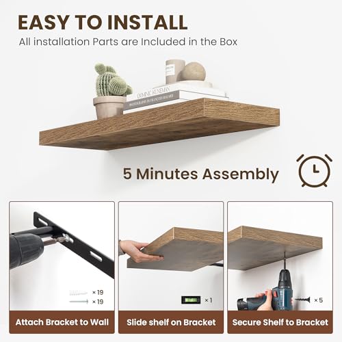 36 Inch Floating Shelves (2 Count)