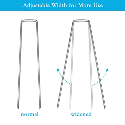 8 Inch Galvanized Garden Landscape Staples (20 Count)