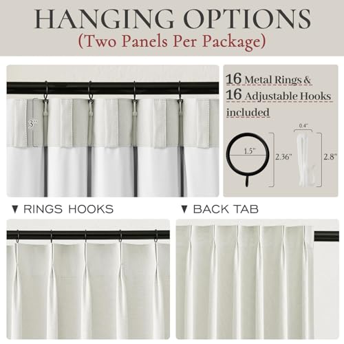 Tall Curtains for Living Room 108 Inches Long (2 Count)