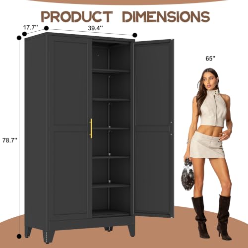 78.7" Tall Metal Pantry Cabinet